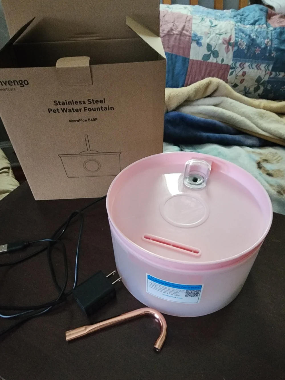 🍑Pink Pet Water Fountain